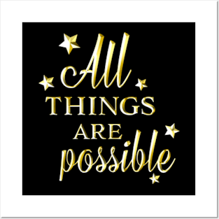 All Things Are Possible | Matthew 19:23 | Bible Verse Posters and Art